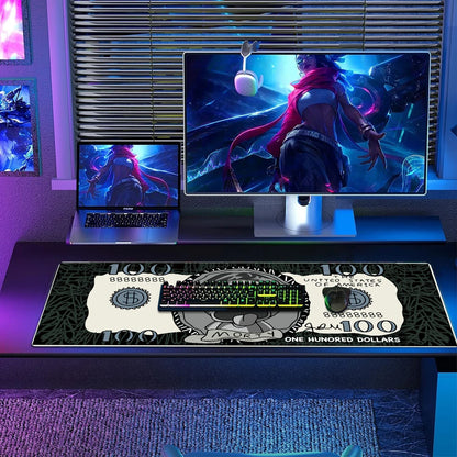 100 Dollar XXL Keyboard & Mouse Pad - 80X30cm-31.5X11.8in - Mouse Pad