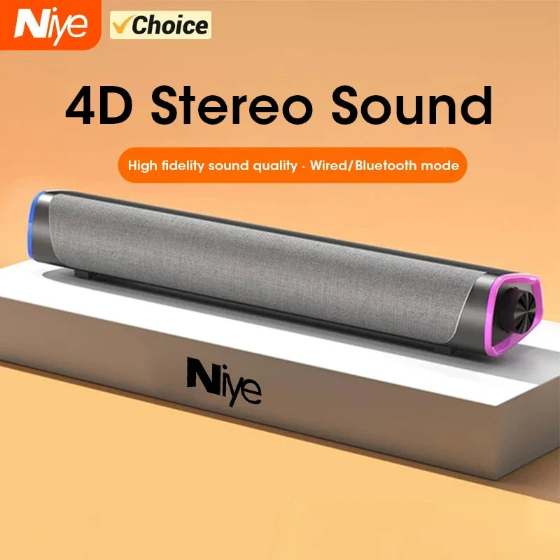 Niye V8 4D Computer Speaker Bar Apexion Labs