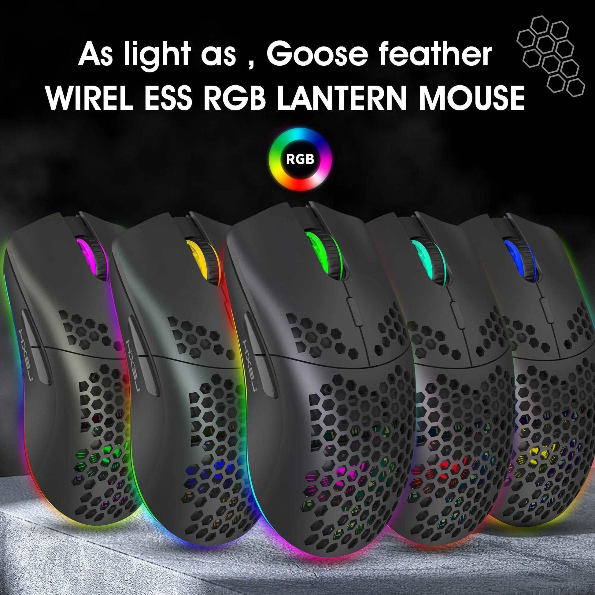 Ultralight RGB Gaming Mouse Apexion Labs