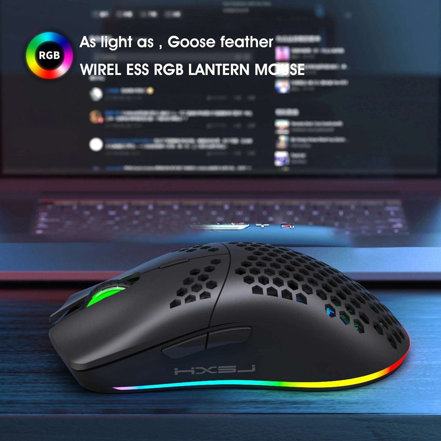 Ultralight RGB Gaming Mouse Apexion Labs